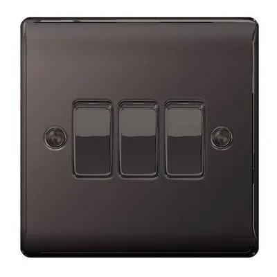 Electrical Lighting BG 20A 3 Gang 2 Way Light Switch Black Nickel NBN43 - Electrical Lighting BG 20A 3 Gang 2 Way Light Switch Black Nickel NBN43