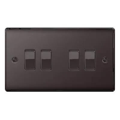 Electrical Lighting BG 20A 4 Gang 2 Way Light Switch Black Nickel NBN44 - Electrical Lighting BG 20A 4 Gang 2 Way Light Switch Black Nickel NBN44