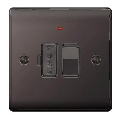 Electrical Lighting BG 13A Neon Switched Fused Spur Unit Black Nickel NBN52 - Electrical Lighting BG 13A Neon Switched Fused Spur Unit Black Nickel NBN52