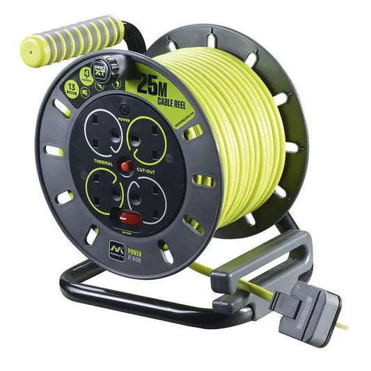 extension leads Masterplug ProXT 13A 4 Gang Cable Reel 25m OMU25134SL-PX - Extension Leads extension leads Masterplug ProXT 13A 4 Gang Cable Reel 25m OMU25134SL-PX Extension Leads