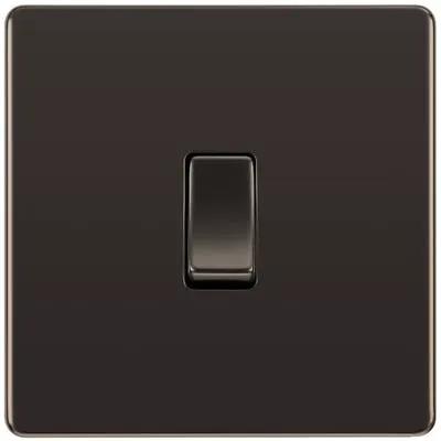 Electrical Lighting BG Screwless 20A 1 Gang 2 Way Light Switch Black Nickel FBN12 - Electrical Lighting BG Screwless 20A 1 Gang 2 Way Light Switch Black Nickel FBN12