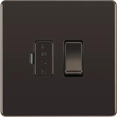 Electrical Lighting BG Screwless 13A Switched Fused Spur Unit Black Nickel FBN50 - Electrical Lighting BG Screwless 13A Switched Fused Spur Unit Black Nickel FBN50