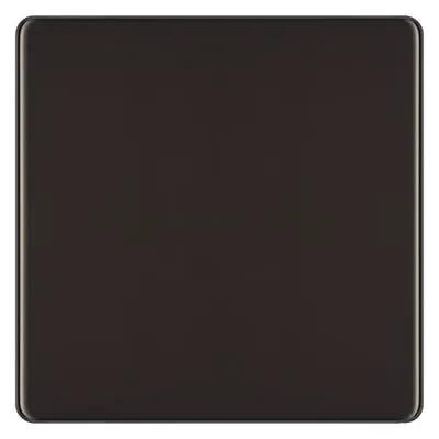 BG British General BG Screwless 1 Gang Blanking Plate Black Nickel FBN94 - BG British General BG Screwless 1 Gang Blanking Plate Black Nickel FBN94
