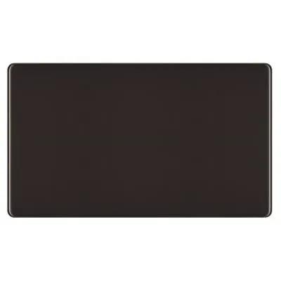 Electrical Lighting BG Screwless 2 Gang Blanking Plate Black Nickel FBN95 - Electrical Lighting BG Screwless 2 Gang Blanking Plate Black Nickel FBN95