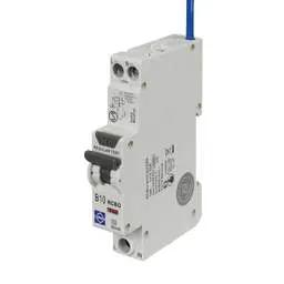 Electrical Lighting Lewden 10A Single Pole 1 Module B Curve 6kA 30mA Type A Compact RCBO - Electrical Lighting Lewden 10A Single Pole 1 Module B Curve 6kA 30mA Type A Compact RCBO