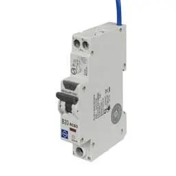 Electrical Lighting Lewden 20A Single Pole 1 Module B Curve 6kA 30mA Type A Compact RCBO - Electrical Lighting Lewden 20A Single Pole 1 Module B Curve 6kA 30mA Type A Compact RCBO