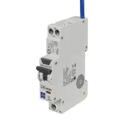 Electrical Lighting Lewden 40A Single Pole 1 Module C Curve 6kA 30mA Type A Compact RCBO - Electrical Lighting Lewden 40A Single Pole 1 Module C Curve 6kA 30mA Type A Compact RCBO