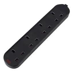 Extension Leads LGA Selectric 13A 4 Gang Extension Lead with Neon Black - Extension Leads LGA Selectric 13A 4 Gang Extension Lead with Neon Black