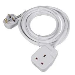 Extension Leads LGA Selectric 13A 5m 1 Gang Extension Lead White - Extension Leads LGA Selectric 13A 5m 1 Gang Extension Lead White