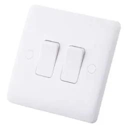 m2 slimline M2 Slimline 10A 2 Gang 2 Way Light Switch White - Slimline m2 slimline M2 Slimline 10A 2 Gang 2 Way Light Switch White Slimline