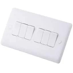 m2 slimline M2 Slimline 10A 6 Gang 2 Way Light Switch White - Slimline m2 slimline M2 Slimline 10A 6 Gang 2 Way Light Switch White Slimline
