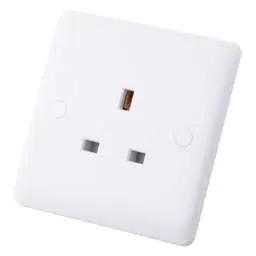 m2 slimline M2 Slimline 13A 1 Gang Unswitched Socket White - Slimline m2 slimline M2 Slimline 13A 1 Gang Unswitched Socket White Slimline