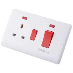 m2 slimline M2 Slimline 45A DP Cooker Control Unit with Neon White - Slimline m2 slimline M2 Slimline 45A DP Cooker Control Unit with Neon White Slimline