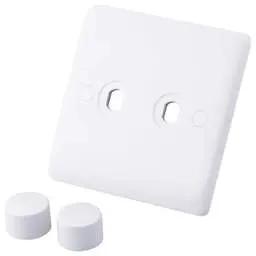 m2 slimline M2 Slimline 2 Gang Dimmer Switch Plate Kit White - Slimline m2 slimline M2 Slimline 2 Gang Dimmer Switch Plate Kit White Slimline