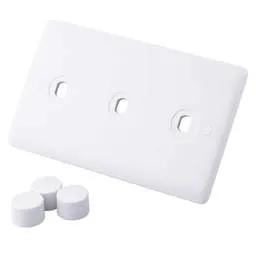 m2 slimline M2 Slimline 3 Gang Dimmer Switch Plate Kit White - Slimline m2 slimline M2 Slimline 3 Gang Dimmer Switch Plate Kit White Slimline