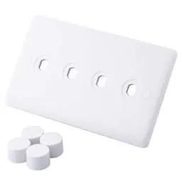 m2 slimline M2 Slimline 4 Gang Dimmer Switch Plate Kit White - Slimline m2 slimline M2 Slimline 4 Gang Dimmer Switch Plate Kit White Slimline