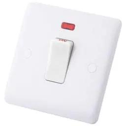 m2 slimline M2 Slimline 45A DP 1 Gang Switch with Neon White Rocker - Slimline m2 slimline M2 Slimline 45A DP 1 Gang Switch with Neon White Rocker Slimline