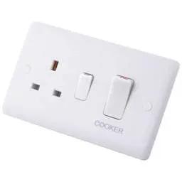 m2 slimline M2 Slimline 45A DP Cooker Control Unit White Rockers - Slimline m2 slimline M2 Slimline 45A DP Cooker Control Unit White Rockers Slimline