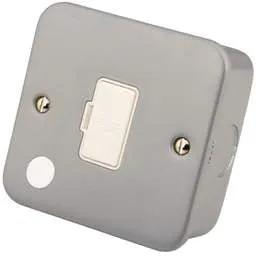 m2 metal clad M2 Metal 13A DP Unswitched Fused Spur with Flex Outlet Metal Clad - m2 metal clad M2 Metal 13A DP Unswitched Fused Spur with Flex Outlet Metal Clad