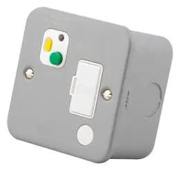 m2 metal clad M2 Metal 13A Type A RCD Fused Spur Metal Clad - m2 metal clad M2 Metal 13A Type A RCD Fused Spur Metal Clad