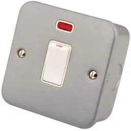 m2 metal clad M2 Metal 20A Double Pole Switch with Neon Metal Clad - m2 metal clad M2 Metal 20A Double Pole Switch with Neon Metal Clad