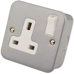 m2 metal clad M2 Metal 13A DP 1 Gang Switched Socket Metal Clad - m2 metal clad M2 Metal 13A DP 1 Gang Switched Socket Metal Clad