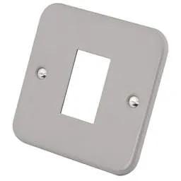 m2 metal clad M2 Metal 1 Gang 1 LJ6C Module Front Plate Metal Clad - m2 metal clad M2 Metal 1 Gang 1 LJ6C Module Front Plate Metal Clad