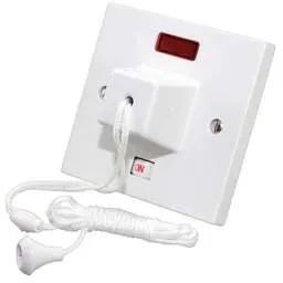 ceiling switch M2 Ceiling 45A DP 1 Way Ceiling Pull Switch with Neon White - ceiling switch M2 Ceiling 45A DP 1 Way Ceiling Pull Switch with Neon White