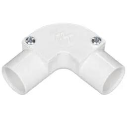 Marshall Tufflex 20mm Supertube LSOH Inspection Elbow White