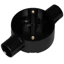 Marshall Tufflex 20mm PVC Conduit Through Box Black