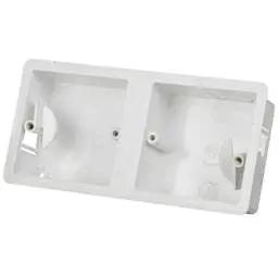 DRYLINING Marshall Tufflex 2 Gang Dual 34mm Dry Lining Box White (Sold in 1's) - DRYLINING Marshall Tufflex 2 Gang Dual 34mm Dry Lining Box White (Sold in 1's)