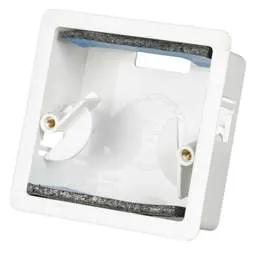 DRYLINING Marshall Tufflex 1 Gang 34mm Fire Rated Dry Lining Box White (Sold in 1's) - DRYLINING Marshall Tufflex 1 Gang 34mm Fire Rated Dry Lining Box White (Sold in 1's)