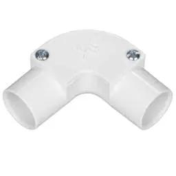 Marshall Tufflex 20mm PVC Conduit Inspection Elbow White