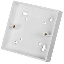 back box Marshall Tufflex 1 Gang 19mm PVC Surface Box Square Corners for MMT1 / 2 White - Back Box back box Marshall Tufflex 1 Gang 19mm PVC Surface Box Square Corners for MMT1 / 2 White Back Box