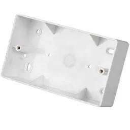 back box Marshall Tufflex 2 Gang 44mm PVC Surface Box Round Corners White - Back Box back box Marshall Tufflex 2 Gang 44mm PVC Surface Box Round Corners White Back Box