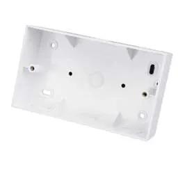 back box Marshall Tufflex Universal 2G 44mm PVC Surface Box Square Corners with KO's White - Back Box back box Marshall Tufflex Universal 2G 44mm PVC Surface Box Square Corners with KO's White Back Box