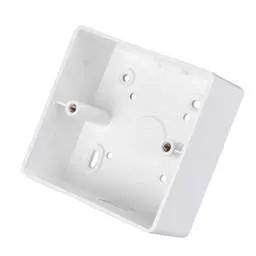 back box Marshall Tufflex Universal 1G 44mm PVC Surface Box Round Corners with KO's White - Back Box back box Marshall Tufflex Universal 1G 44mm PVC Surface Box Round Corners with KO's White Back Box