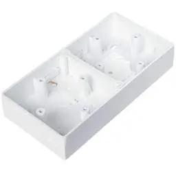 back box Marshall Tufflex 2 Gang Dual 32mm PVC Surface Back Box Round Corners for MMT2 White - Back Box back box Marshall Tufflex 2 Gang Dual 32mm PVC Surface Back Box Round Corners for MMT2 White Back Box