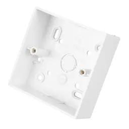 back box Marshall Tufflex 1 Gang 32mm PVC Surface Box Square Corners with Knockouts White - Back Box back box Marshall Tufflex 1 Gang 32mm PVC Surface Box Square Corners with Knockouts White Back Box
