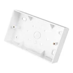 back box Marshall Tufflex 2 Gang 32mm PVC Surface Box Square Corners with Knockouts White - Back Box back box Marshall Tufflex 2 Gang 32mm PVC Surface Box Square Corners with Knockouts White Back Box