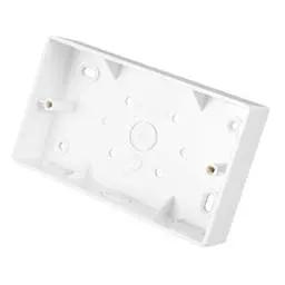 back box Marshall Tufflex 2 Gang 32mm PVC Surface Box Radius Corners with Knockouts White - Back Box back box Marshall Tufflex 2 Gang 32mm PVC Surface Box Radius Corners with Knockouts White Back Box