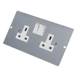 floor sockets Marshall Tufflex 2 Gang Double Switched Socket Plate for 3 Compartment Floor Box - floor sockets Marshall Tufflex 2 Gang Double Switched Socket Plate for 3 Compartment Floor Box