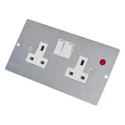 floor sockets Marshall Tufflex 2 Gang CE Double Switched Socket Plate for 3 Compartment Floor Box - floor sockets Marshall Tufflex 2 Gang CE Double Switched Socket Plate for 3 Compartment Floor Box