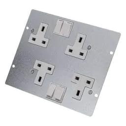 floor sockets Marshall Tufflex Double 2 Gang Switched Socket Plate for 4 Compartment Floor Box - floor sockets Marshall Tufflex Double 2 Gang Switched Socket Plate for 4 Compartment Floor Box