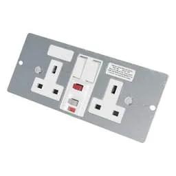 floor sockets Marshall Tufflex 2 Gang RCD CE Switched Socket Plate for 4 Compartment Floor Box - floor sockets Marshall Tufflex 2 Gang RCD CE Switched Socket Plate for 4 Compartment Floor Box