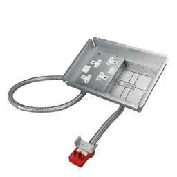 floor sockets Marshall Tufflex 4 Compartment Box with 3m 2P+E+CE Tap Off and 2 Twin Socket Plates - floor sockets Marshall Tufflex 4 Compartment Box with 3m 2P+E+CE Tap Off and 2 Twin Socket Plates