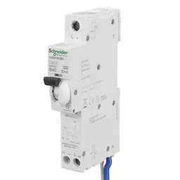 Electrical Lighting Schneider Acti9 40A 1P+N 1 Module B Curve 10kA 30mA Type A RCBO - Electrical Lighting Schneider Acti9 40A 1P+N 1 Module B Curve 10kA 30mA Type A RCBO