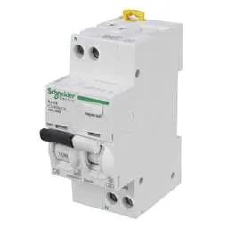 Electrical Lighting Schneider Acti9 6A 1P+N 2 Module C Curve 6kA 30mA Type A RCBO - Electrical Lighting Schneider Acti9 6A 1P+N 2 Module C Curve 6kA 30mA Type A RCBO