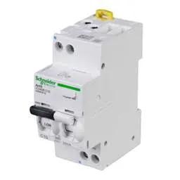 Electrical Lighting Schneider Acti9 10A 1P+N 2 Module C Curve 6kA 30mA Type AC RCBO - Electrical Lighting Schneider Acti9 10A 1P+N 2 Module C Curve 6kA 30mA Type AC RCBO