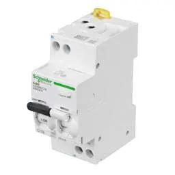 Electrical Lighting Schneider Acti9 16A 1P+N 2 Module C Curve 6kA 30mA Type AC RCBO - Electrical Lighting Schneider Acti9 16A 1P+N 2 Module C Curve 6kA 30mA Type AC RCBO